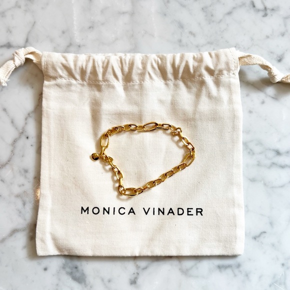 MONICA VINADER Alta Capture Mini Link Charm Bracelet O/S - Picture 2 of 12